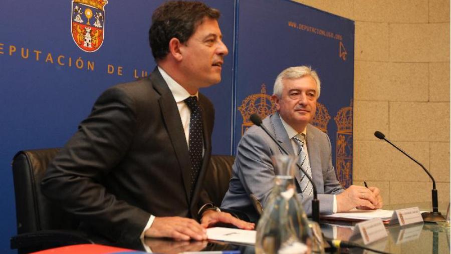 José Ramón Gómez Besteiro e Juan Manuel Viaño, na Deputación de Lugo