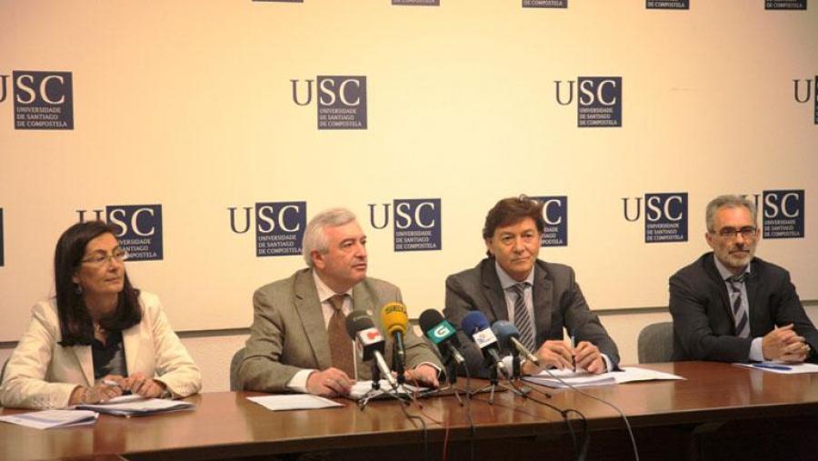 De esquerda a dereita, Dolores Álvarez, Juan Viaño, José Ramón Lete e Constantino Arce (Foto: SERVIMAV-USC)