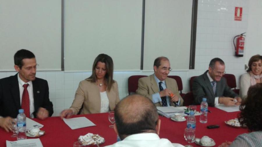 Barreiro, Méndez, De la Cruz, Vázquez e Arias, na reunión do padroado da Fundación Rof Codina