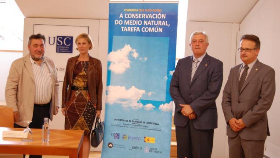 Celeiro, Castro, Viaño e Bueno, na presentación das xornadas na Vicerreitoría de Coordinación de Lugo