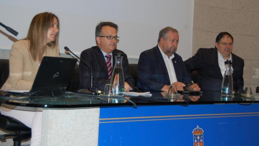Méndez, Bueno, Orozco e García, na inauguración do congreso 'Eurodendro 2014'