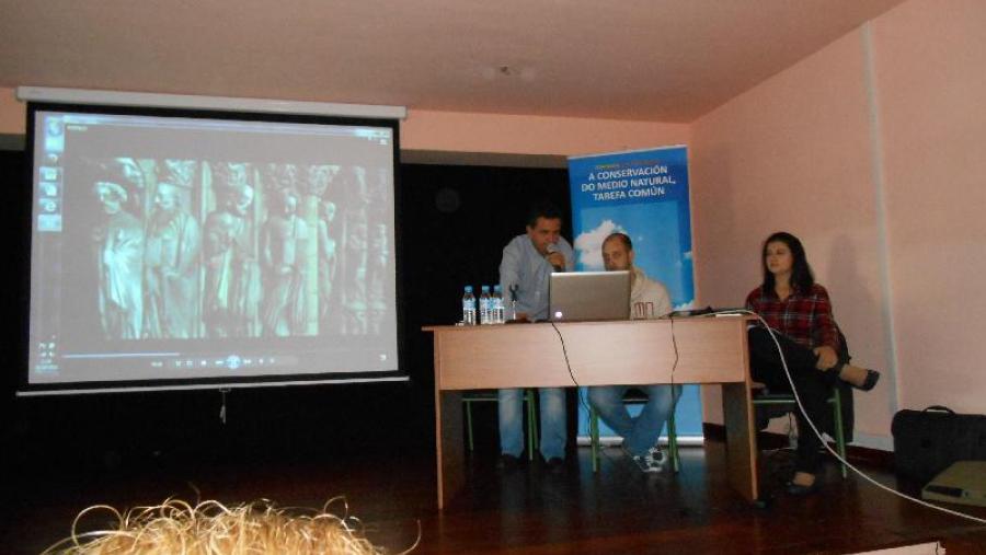 Ortiz, García e Souto, na sesión celebrada no IES Gregorio Fernández