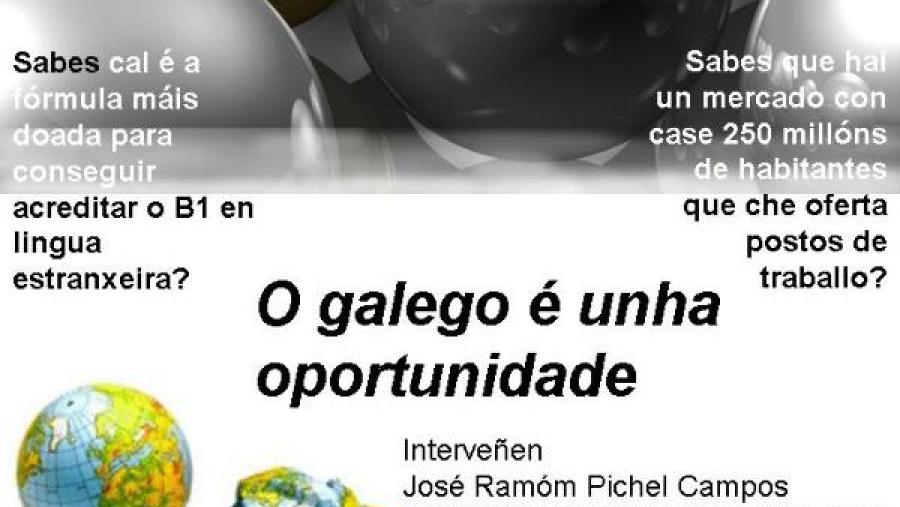 Cartaz da sesión 'O galego é unha oportunidade'