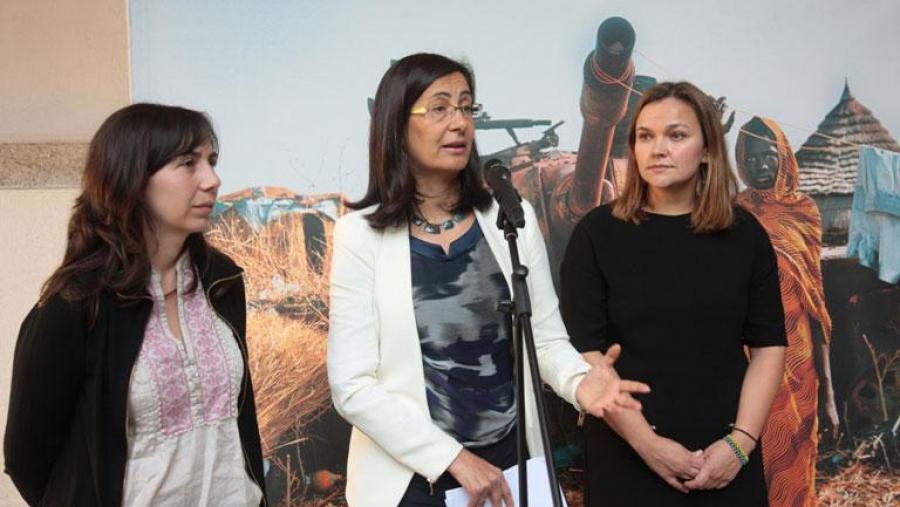 De esquerda a dereita, María Diaz, Dolores Álvarez e Eva Domínguez. Foto: SERVIMAV-USC