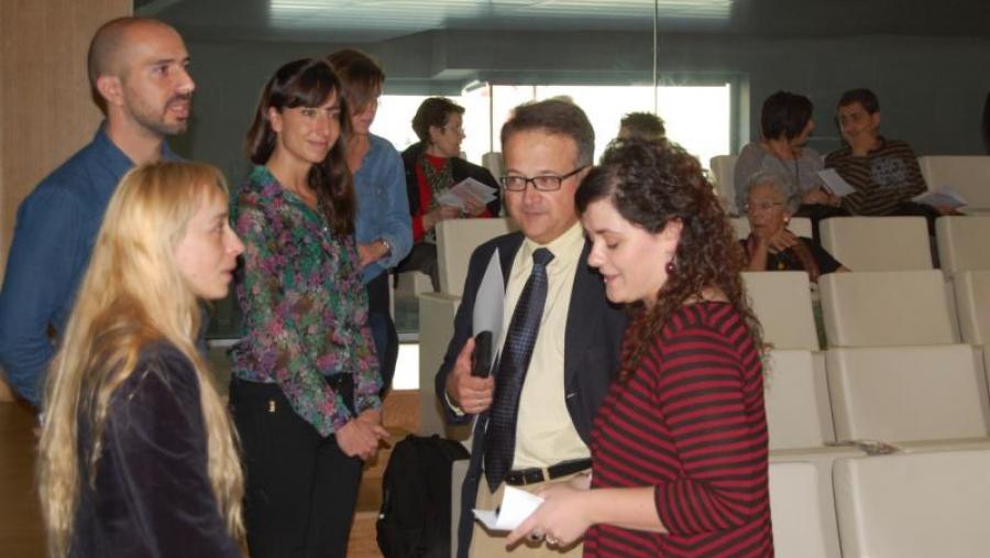 Rielo, Comet, Silva, Bueno e Pérez, na presentación da campaña na Casa do Saber de Lugo