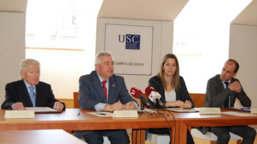 Sánchez, Viaño, Méndez e López, na sinatura de renovación do convenio do CITT