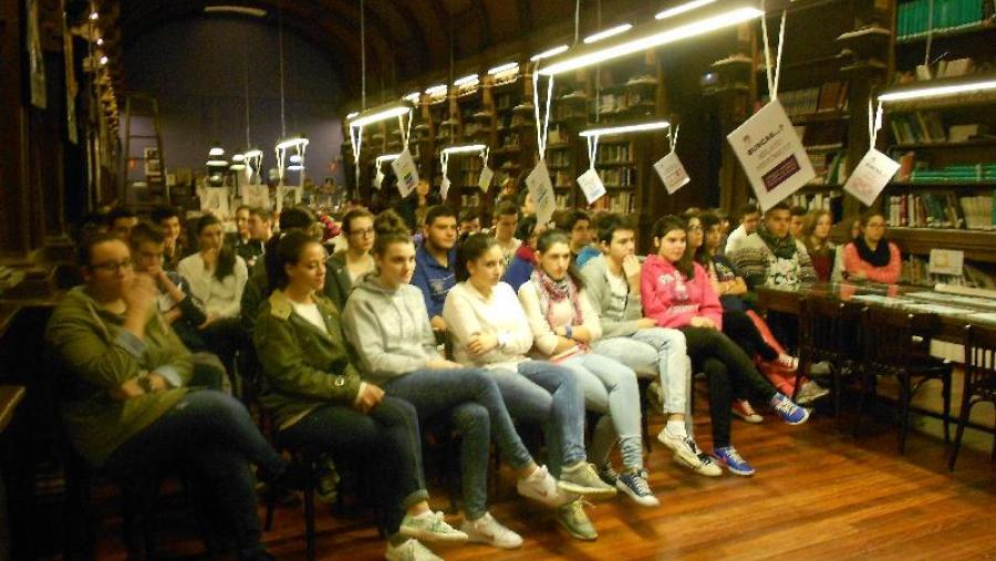 Alumnos do IES Celso Emilio Ferreiro de Celanova, nas xornadas divulgativas