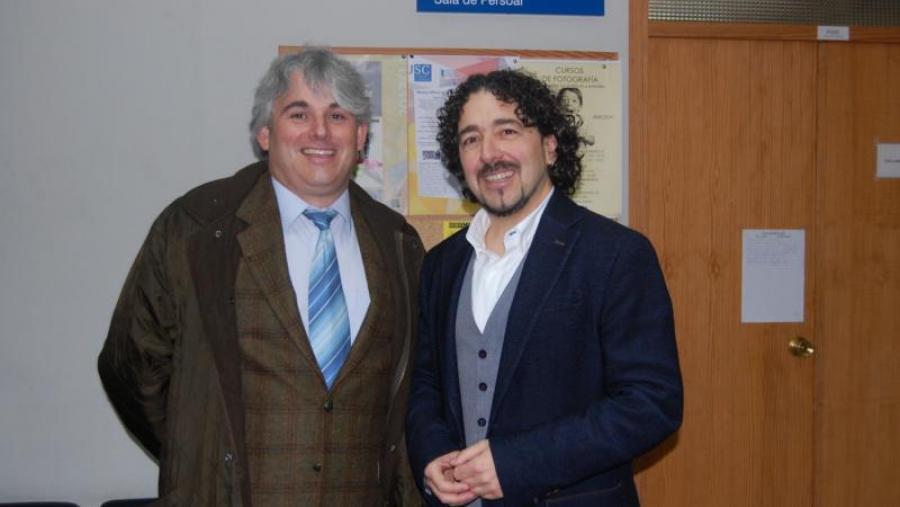 Manuel Francisco Marey e, á dereita, Xabier Bruña García, na EPS