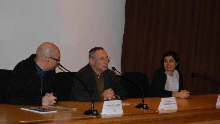 Castro, Lestegás e Pena, na inauguración da xornada en Formación de Profesorado