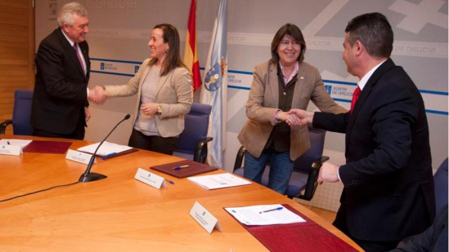 De esquerda a dereita Juan Viaño, Ethel Vázquez, Rosa Quintana e Juan Manuel Suárez. Foto: Xunta de Galicia