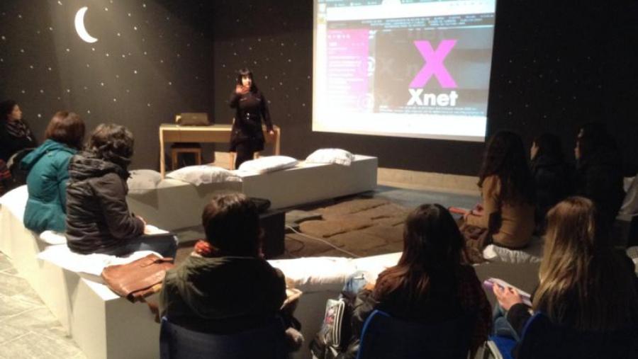 Beka Iglesias, durante a conversa mantida no Museo Provincial