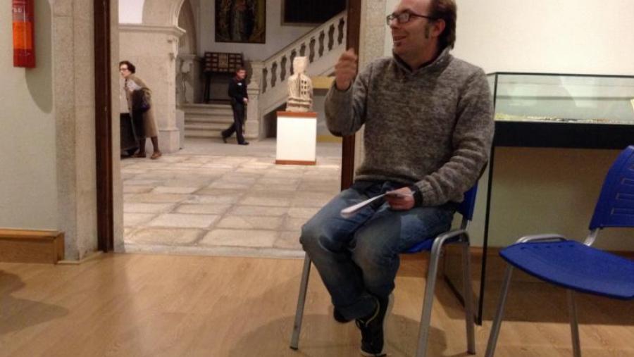 Xesús Ron, durante a conversa aberta do CulturaLab da USC