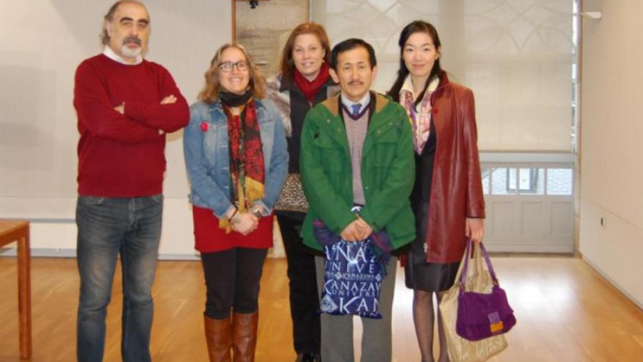 Recepción na Vicerreitoría de Lugo de dous profesores de universidades xaponesas que participan no programa Vía Láctea