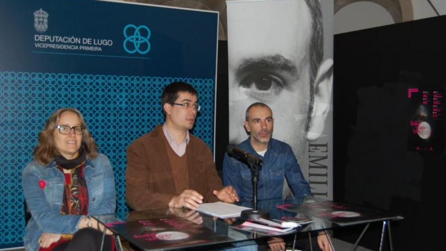 Carme Silva, Mario Outeiro e Emilio Rúa, na presentación do ciclo Lubicán 2015