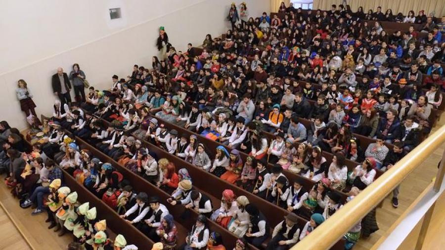 Á gala celebrada no Auditorio de Ciencias da Comunicación acudiron 400 escolares de toda Galicia. Foto: Servimav-USC