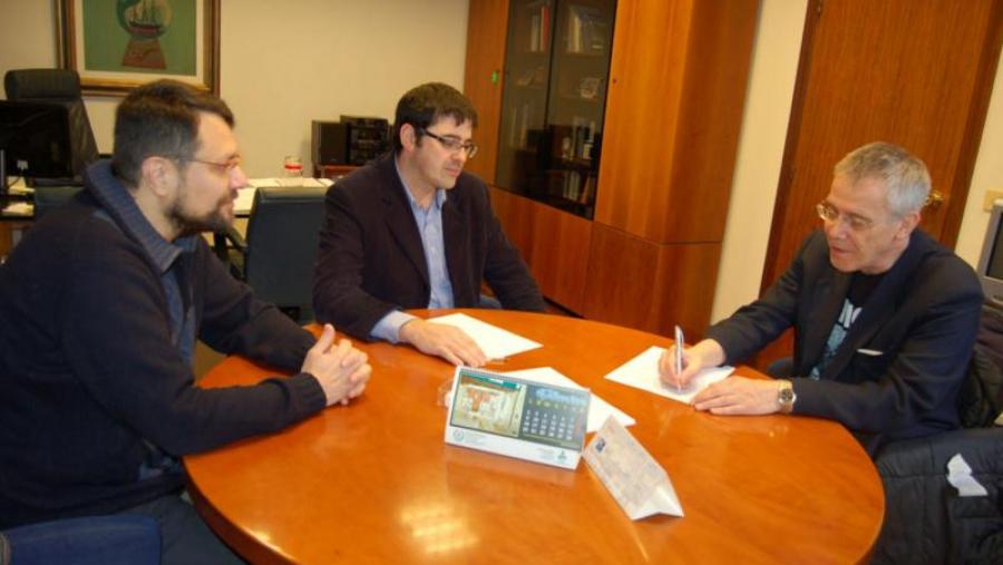 De esquerda a dereita, Juan Carlos Regueira, Xosé Pereira e Philip Tagg