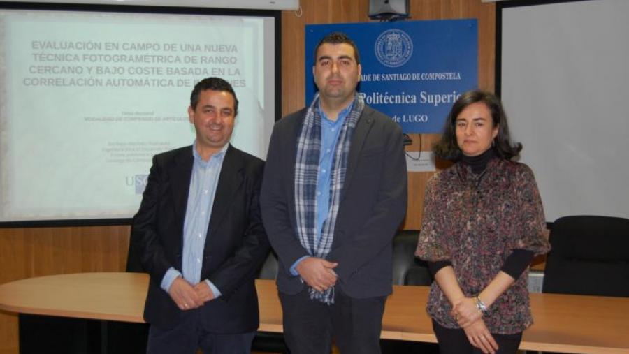 De esquerda a dereita, Juan Ortiz, Santiago Martínez e Mariluz Gil, na EPS