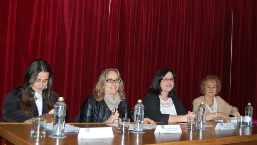 Aguayo, Silva, Vázquez e Vilariño, na residencia Bal y Gay