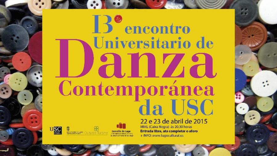 Cartaz do XIII Encontro Universitario de Danza Contemporánea da USC