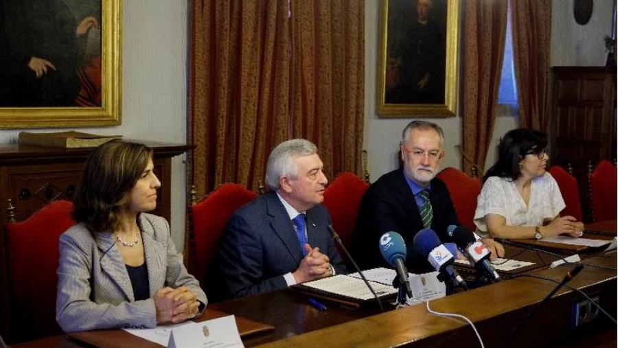 De esquerda a dereita, Emilia Vázquez, Juan Viaño, Roberto Pereira e Loreto Fernández. Foto: Servimav-USC