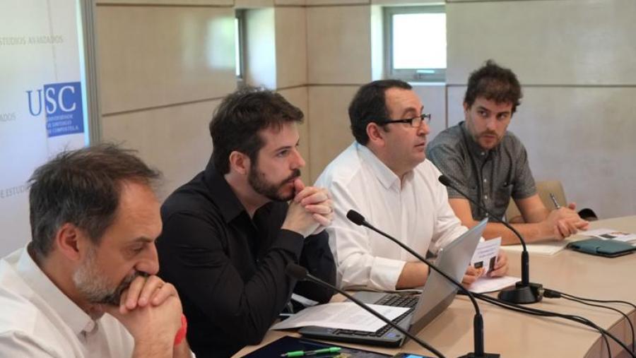 De esquerda a dereita, Antonio Orejudo, Vicente Luis Mora, Antonio Gil e David Refoyo (Foto: SERVIMAV-USC)