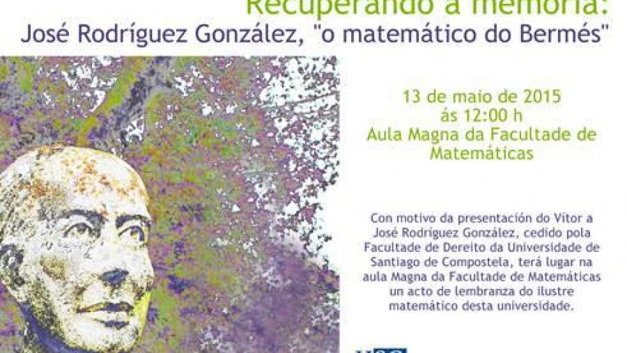 Acto en lembranza de José Rodríguez González, ‘o matemático do Bermés’