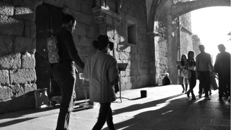 Detalle dunha das imaxes expostas. Imaxe: Alumnado Historia da Arte