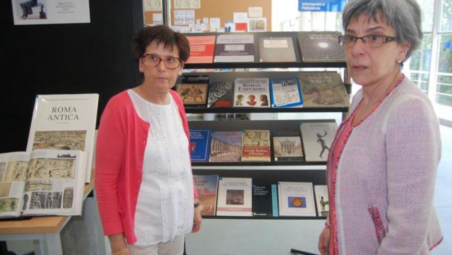 Dopico e Cantalapiedra, na inauguración do centro de interese 'Roma. Mirando o Imperio'