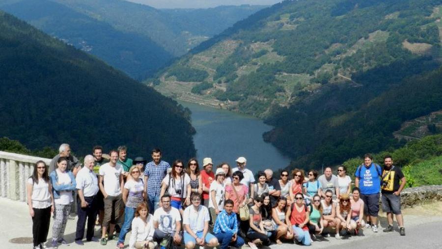 Participantes nas xornadas sobre conservación de solos na Ribeira Sacra. M. A. Rodríguez Guitián