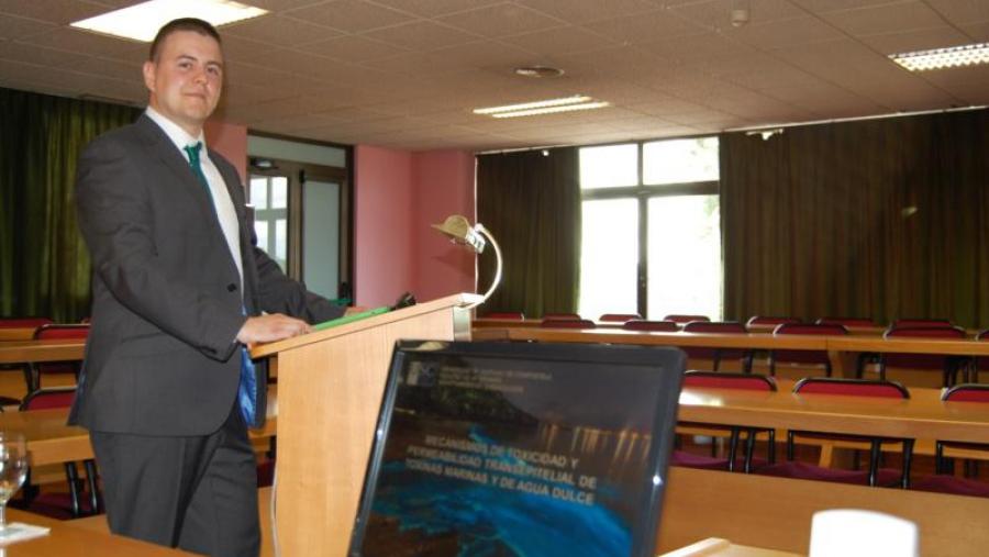 Alberto Martínez, o día da defensa da súa tese