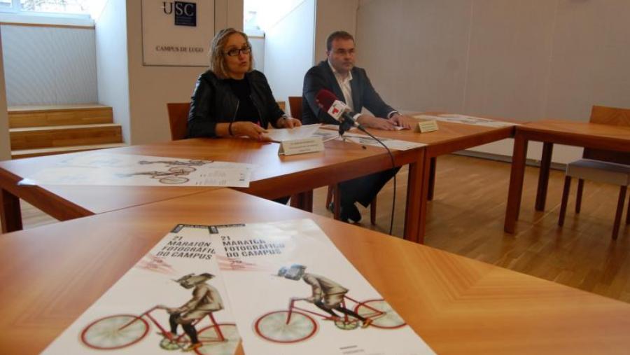 Carme Silva e Francisco Balado, na Vicerreitoría de Coordinación do campus de Lugo