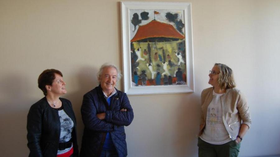 Isabel González Rey, Julio Díaz Gesto e Carme Silva Domínguez, coa obra 'Carrusel'