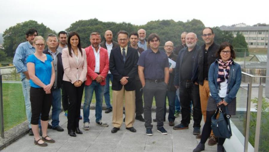 Participantes no obradoiro para deseñar a Catálogo das Paisaxes de Galicia, no edificio Cactus do campus de Lugo