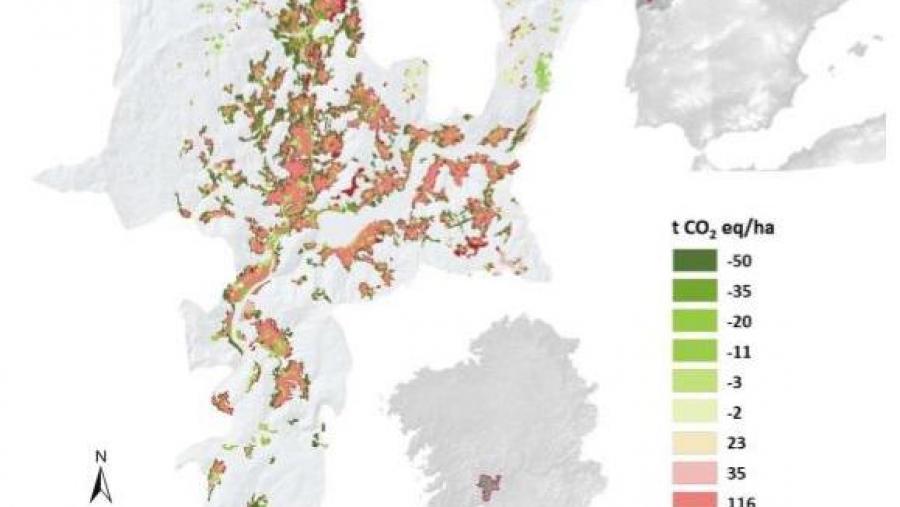 Emisións de gases de efecto invernadoiro na DO Ribeiro no período 1990-2009