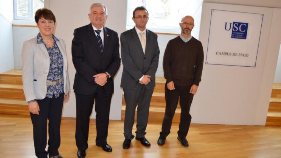 González Rey, Viaño, Fernández e Anguita, na Vicerreitoría de Coordinación do campus de Lugo