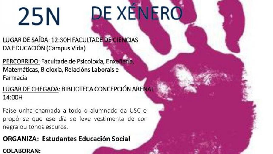 Estudantes de Educación Social marchan o mércores contra a violencia de xénero