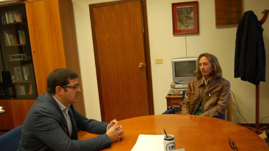 O vicerreitor Xosé Pereira recibiu ao secretario xeral da UFP-C, Antonio Rodríguez Pérez