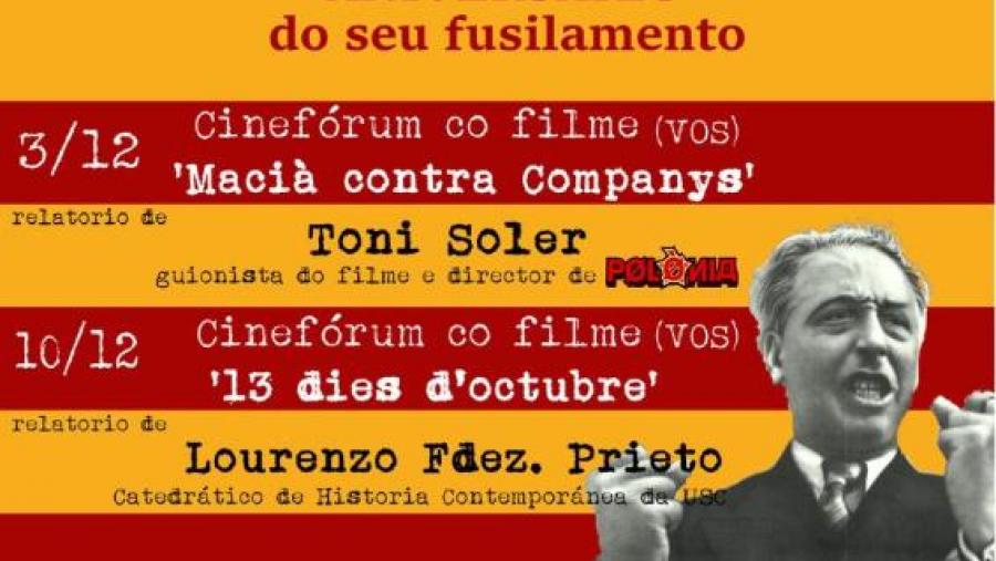 Cartel do acto homenaxe a LLuis Companys