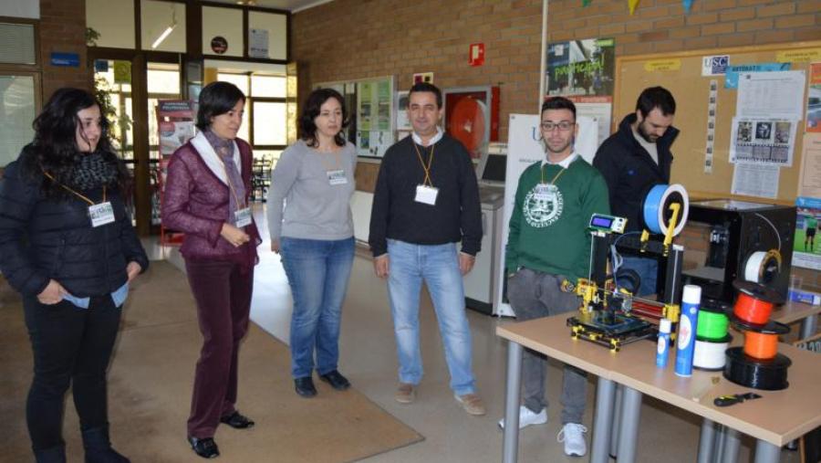 Organizadores do '3DPrinting Day', na Escola Politécnica Superior de Lugo