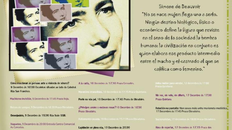 Performances na rúa para concienciar sobre a violencia contra as mulleres