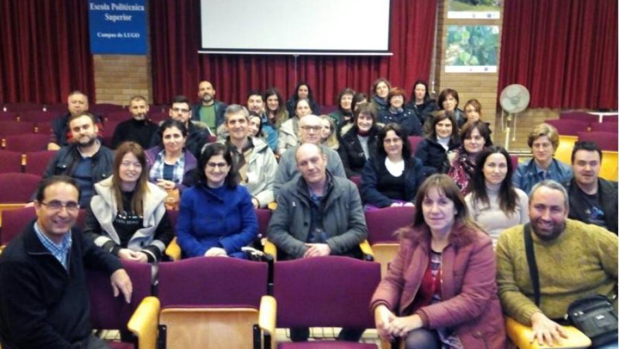 Asesores rurais, nunha sesión de traballo desenvolvida na Escola Politécnica Superior do campus de Lugo
