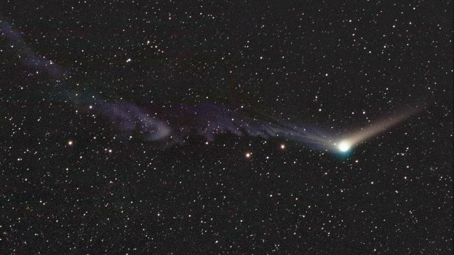 Detalle do cometa Catalina que nos vindeiros días será observable a simple vista, ou en todo caso con prismáticos ou cun pequeno telescopio