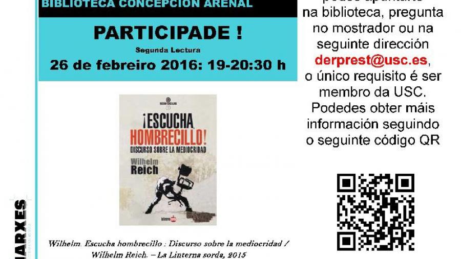 A Biblioteca Concepción Arenal continúa co Club de Lectura @nas marxes