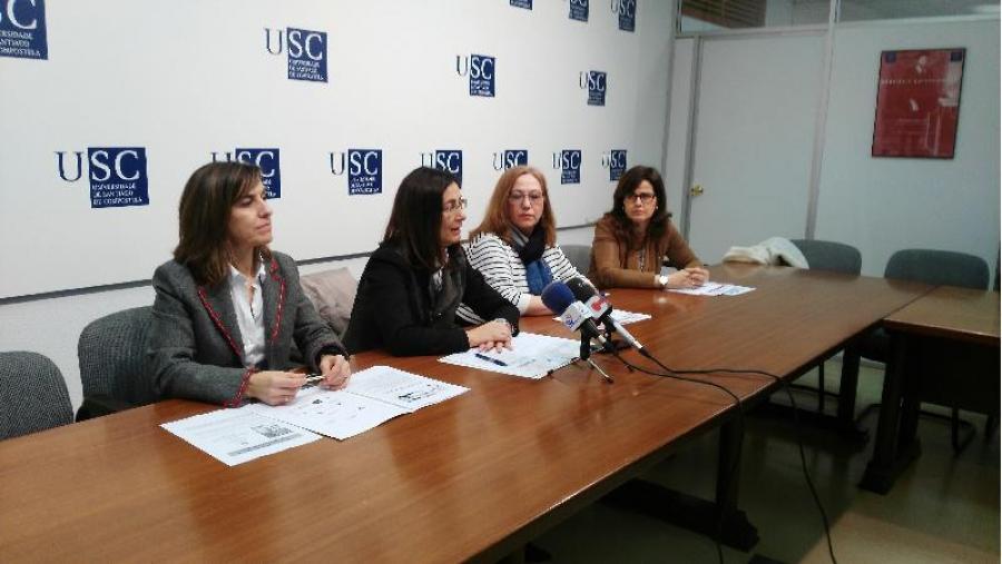 De esquerda a dereita, Emilia Vázquez, Dolores Álvarez, Carmen Pereiras Pérez e Loreto Fernández