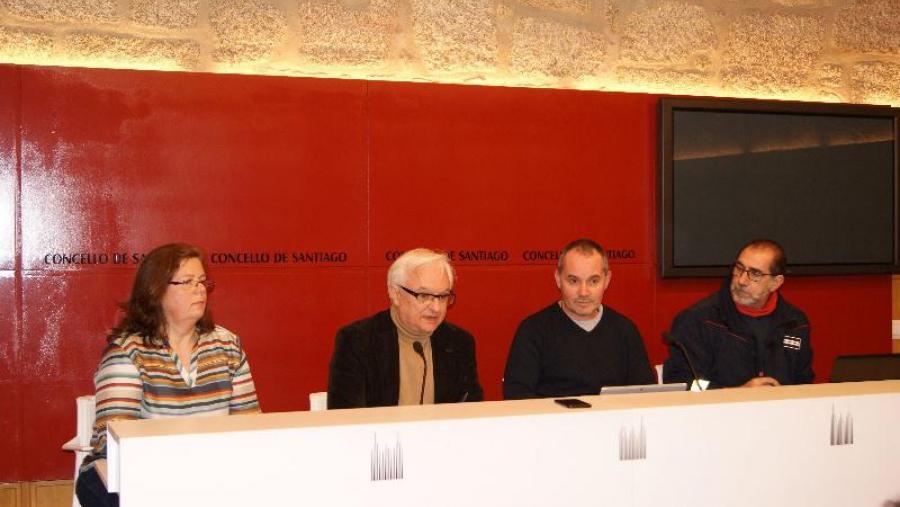 De esquerda a dereita, Maribel García, José M. Villanueva, Xan Duro e Xesús Martínez. Foto: Concello