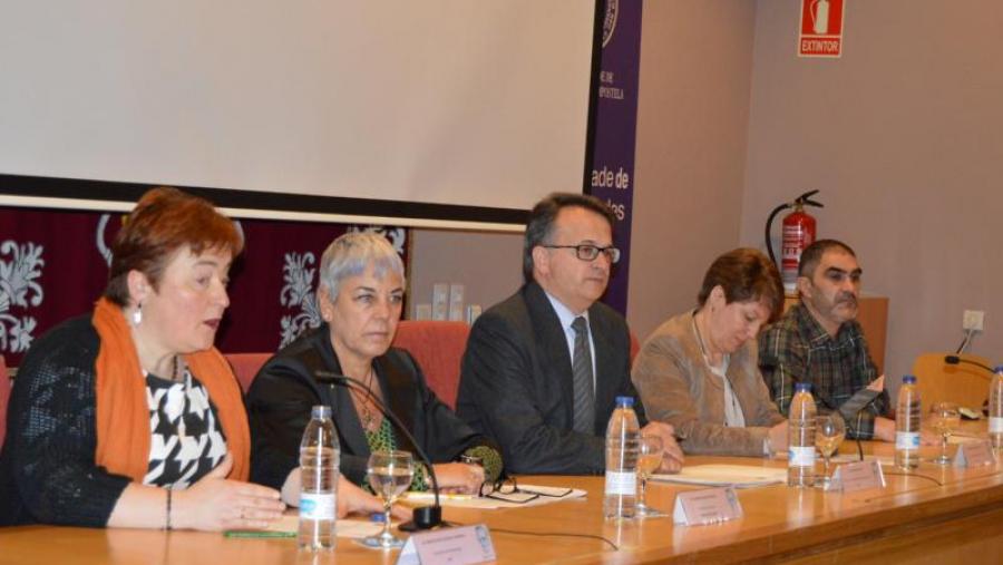 Vázquez Lobeiras, Basadre, Bueno, González Rey e Ledo, na apertura do XII Curso de Primavera da USC