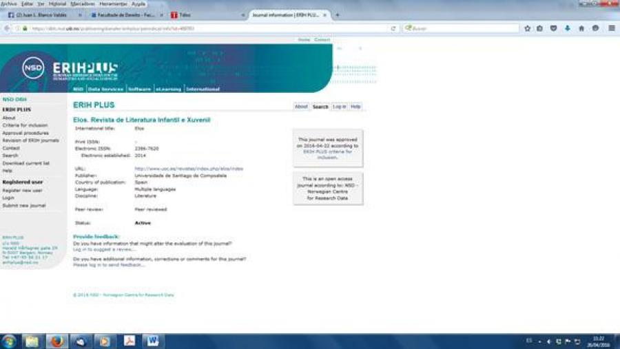 Captura de pantalla da revista