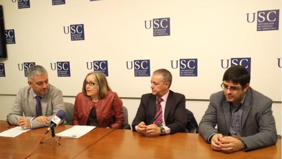 De esquerda a dereita, Valentín García, Carme Silva, Martín Pita e Xosé Pereira (Foto: SERVIMAV USC)