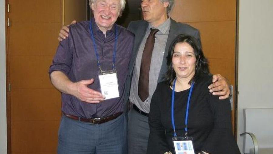 Rosa Mosquera, xunto co ministro francés de Agricultura, Sthéphane LLe Fol, e o vicepreisente da Euraf, Gerry Lawson