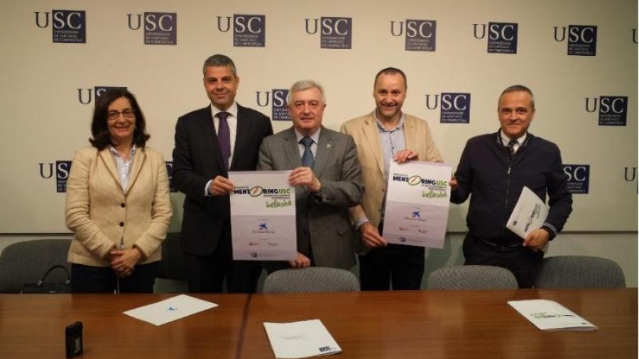 O proxecto Mentoring Inclusivo la Caixa achega futuros titulados da USC a cadros directivos de empresas